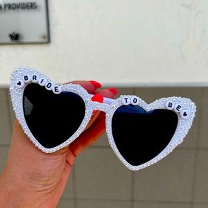 Bride to be sunglasses • Heart Sunglasses •